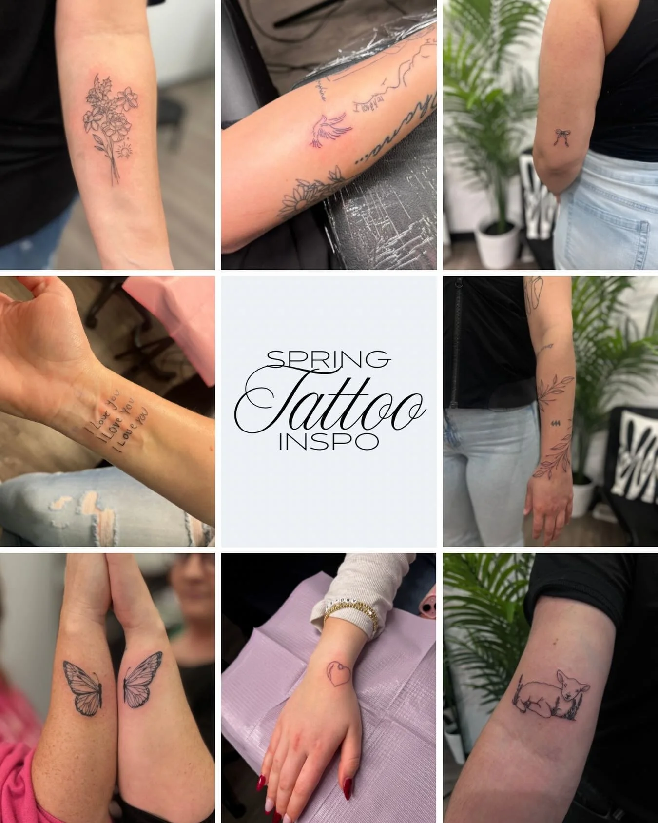 From that one vine wrap you can&rsquo;t get out of your head to the letter you have from a loved one, your next tattoo is just a message away 💖

FYI spring is a great time for new ink before the heat and chaos of summer! 

What&rsquo;s the one tatto