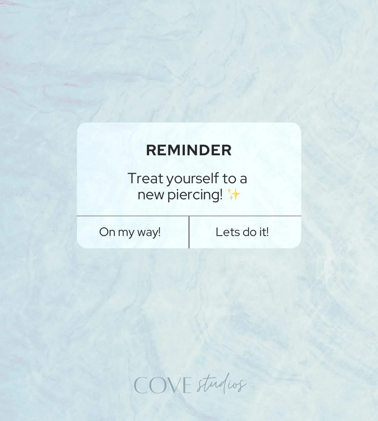 Warm yourself up on this snowy day with some fresh new piercings! 

Our Forty Fridays walk-in piercing day is on today from 12-4pm. Start your weekend with some new jewelry to show off 💅
.
.
.
.
.
#covestudios #piercings #piercingstudio #walkinpierc