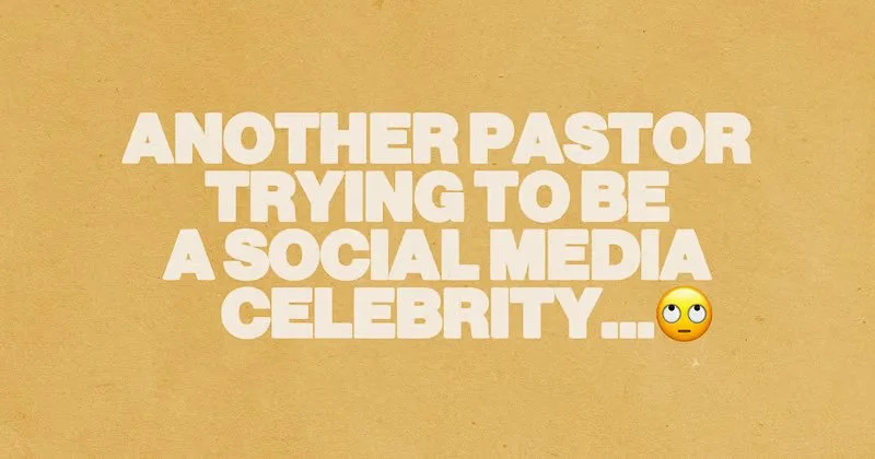 Another Pastor Trying To Be A Social Media Celebrity 🙄…