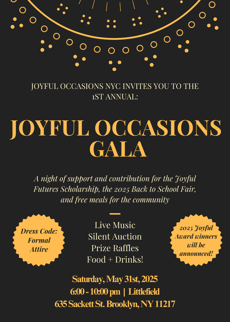 Joyful Occasions Gala 2025 Flyer