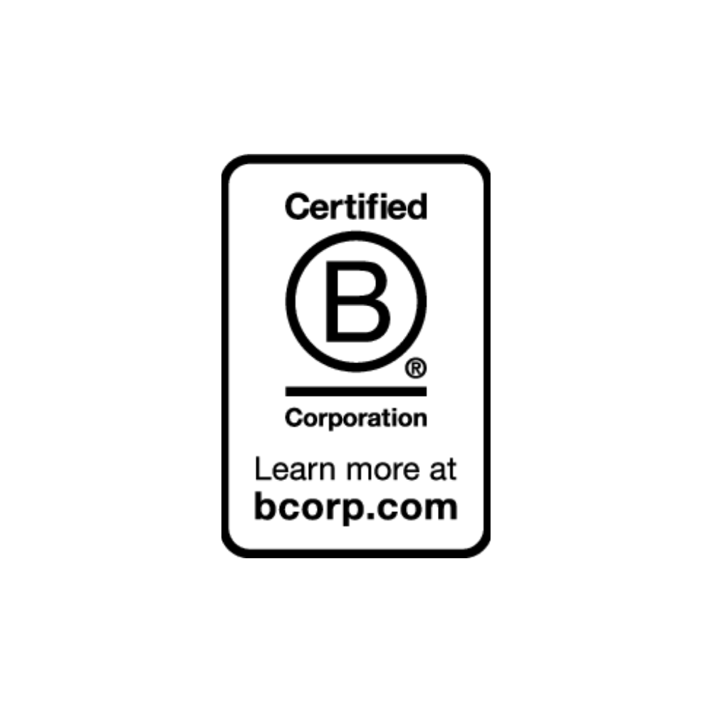Certified B Corporation logo with website link