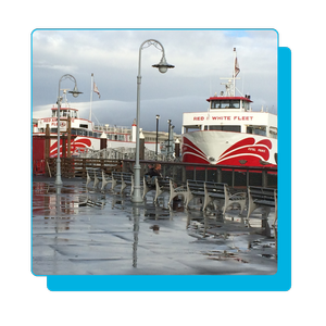boat at dock in california