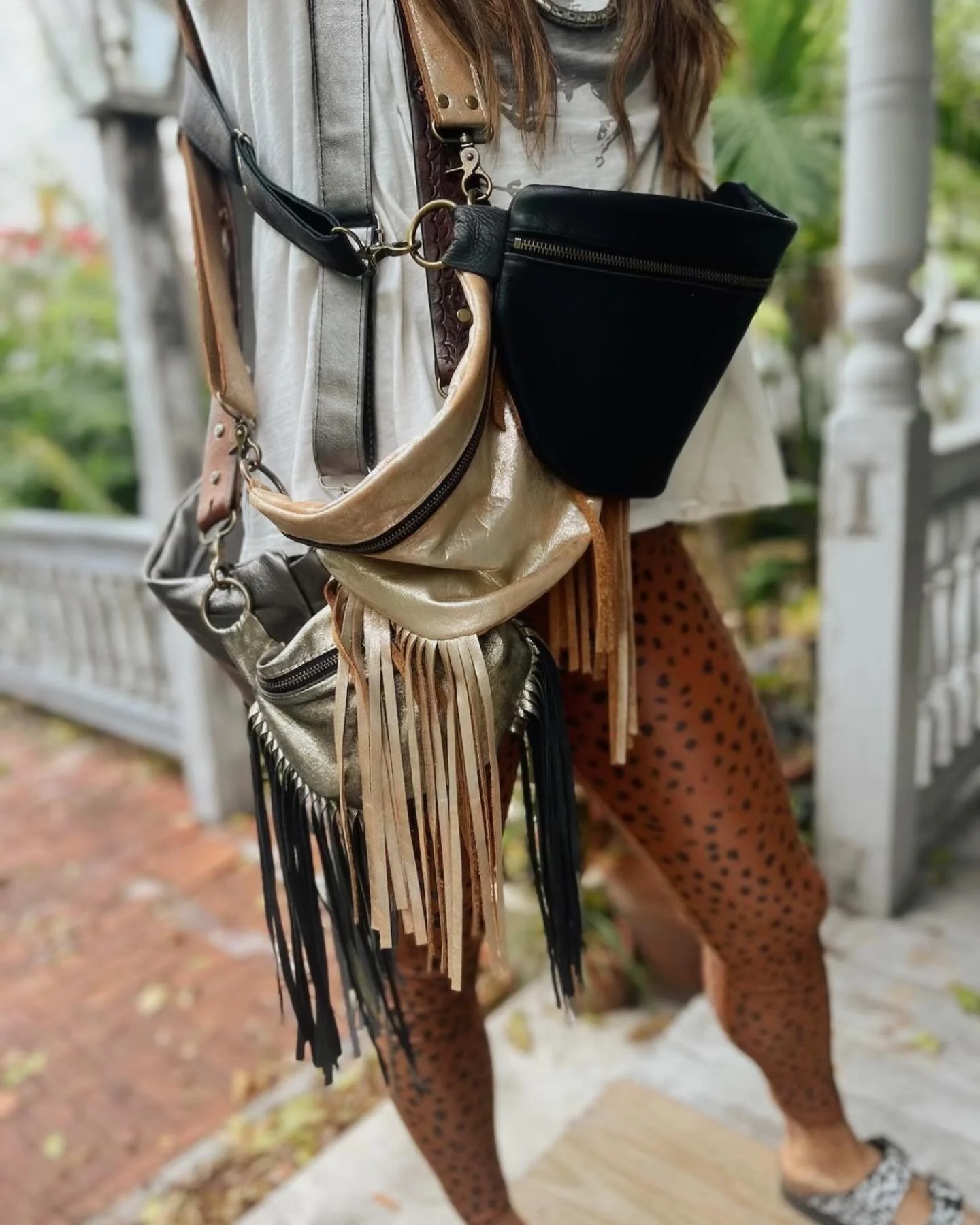 Back in black and heavy on the metal leather &mdash; get your holiday orders in! New leathers arriving today ❤️&zwj;🔥