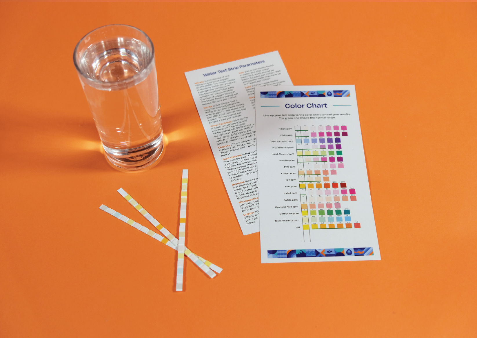 Water Test Strips and Key