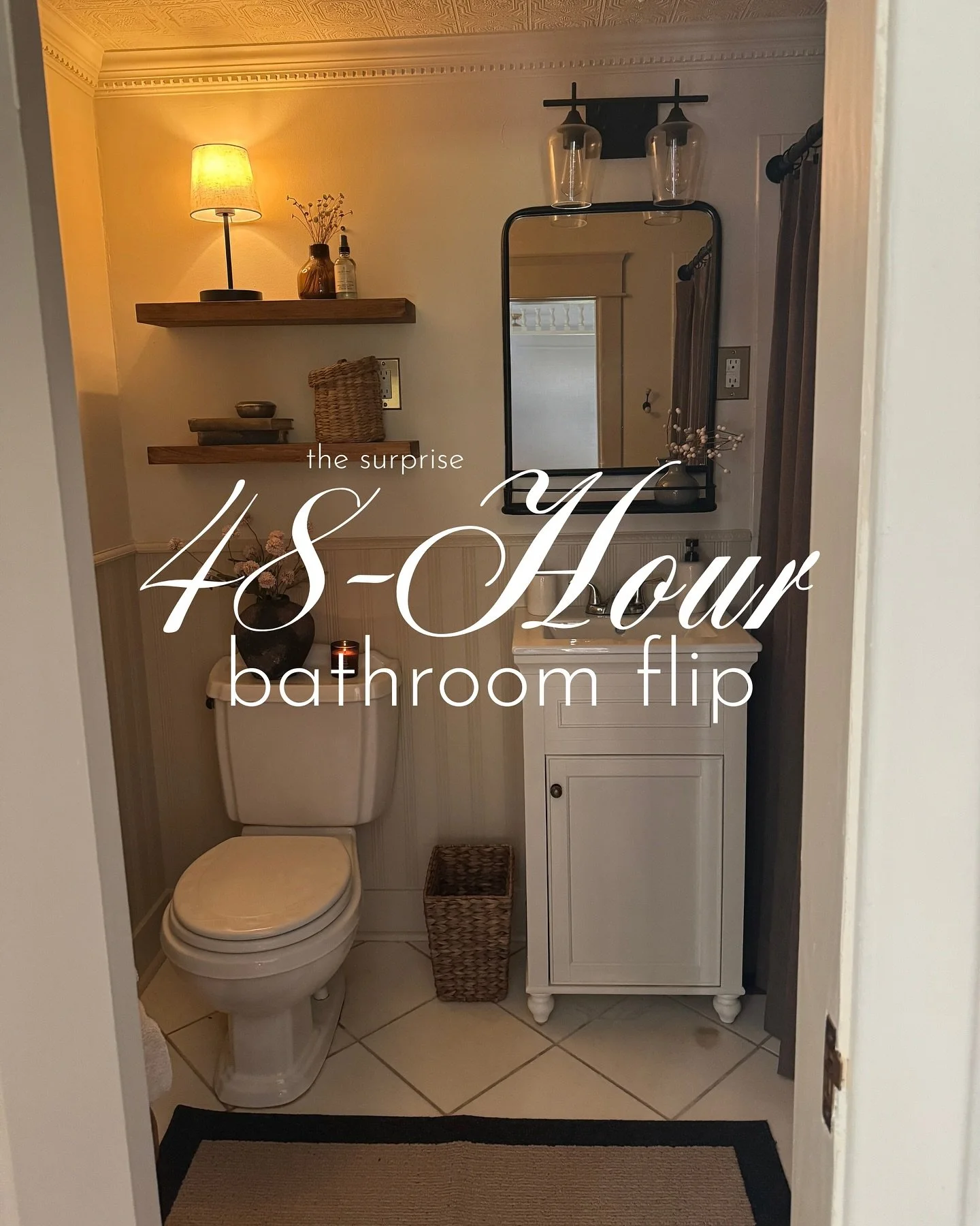 Last fall, I captured this surprise guest bathroom flip in real-time on my stories and so many of you followed along and were in it with me! Even now, months later, friends still bring up the flips and renos I&rsquo;ve (barely) shared about in our ho