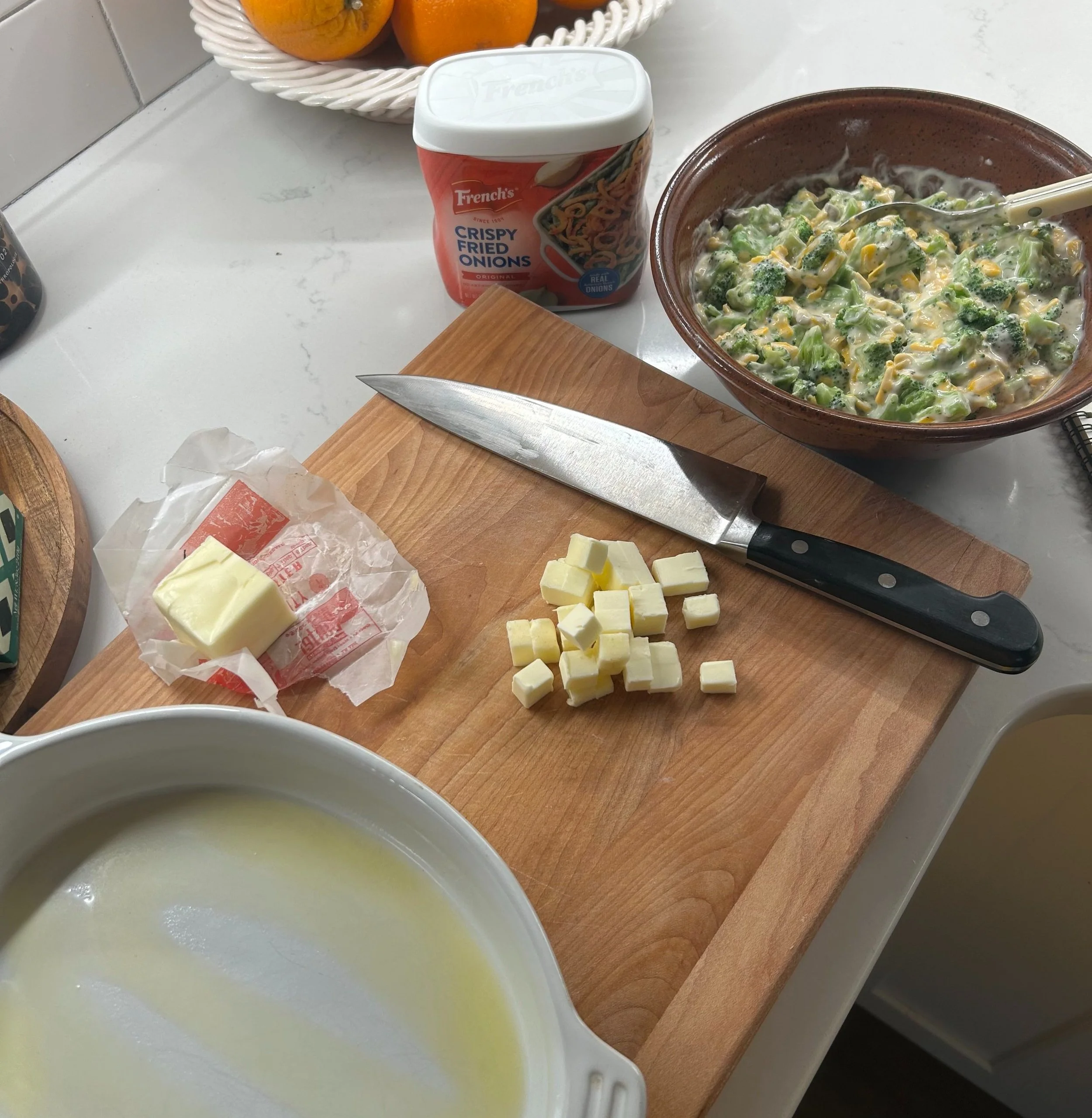 the process of making a broccoli casserole