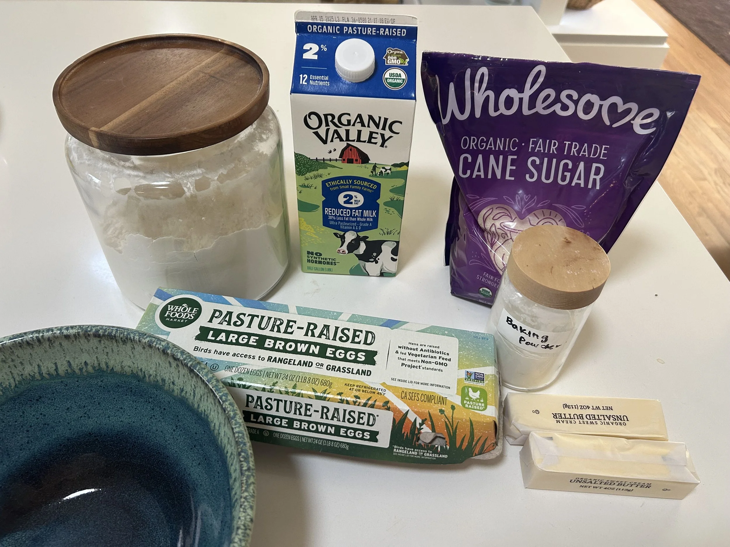 ingredients needed for the biscuit topping in this recipe