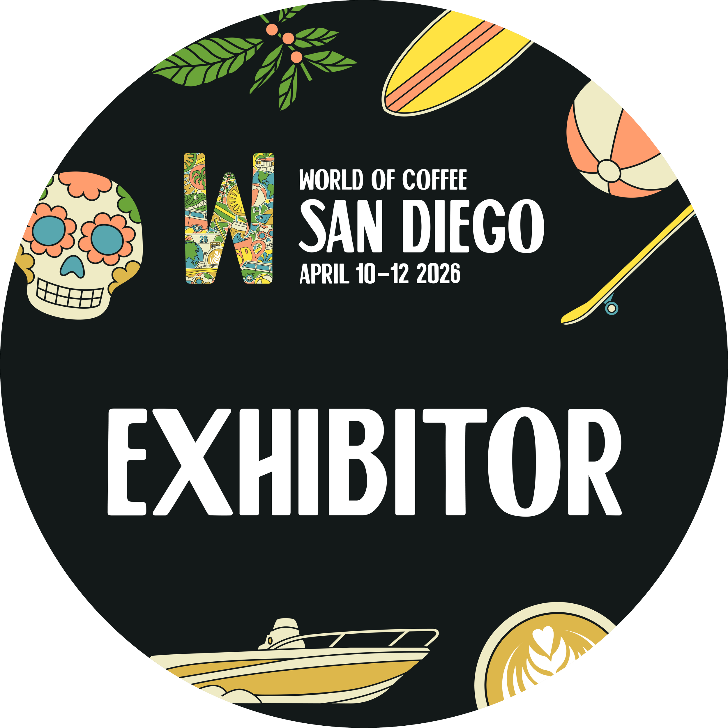 World of Coffee San Diego Exhibitor Badge