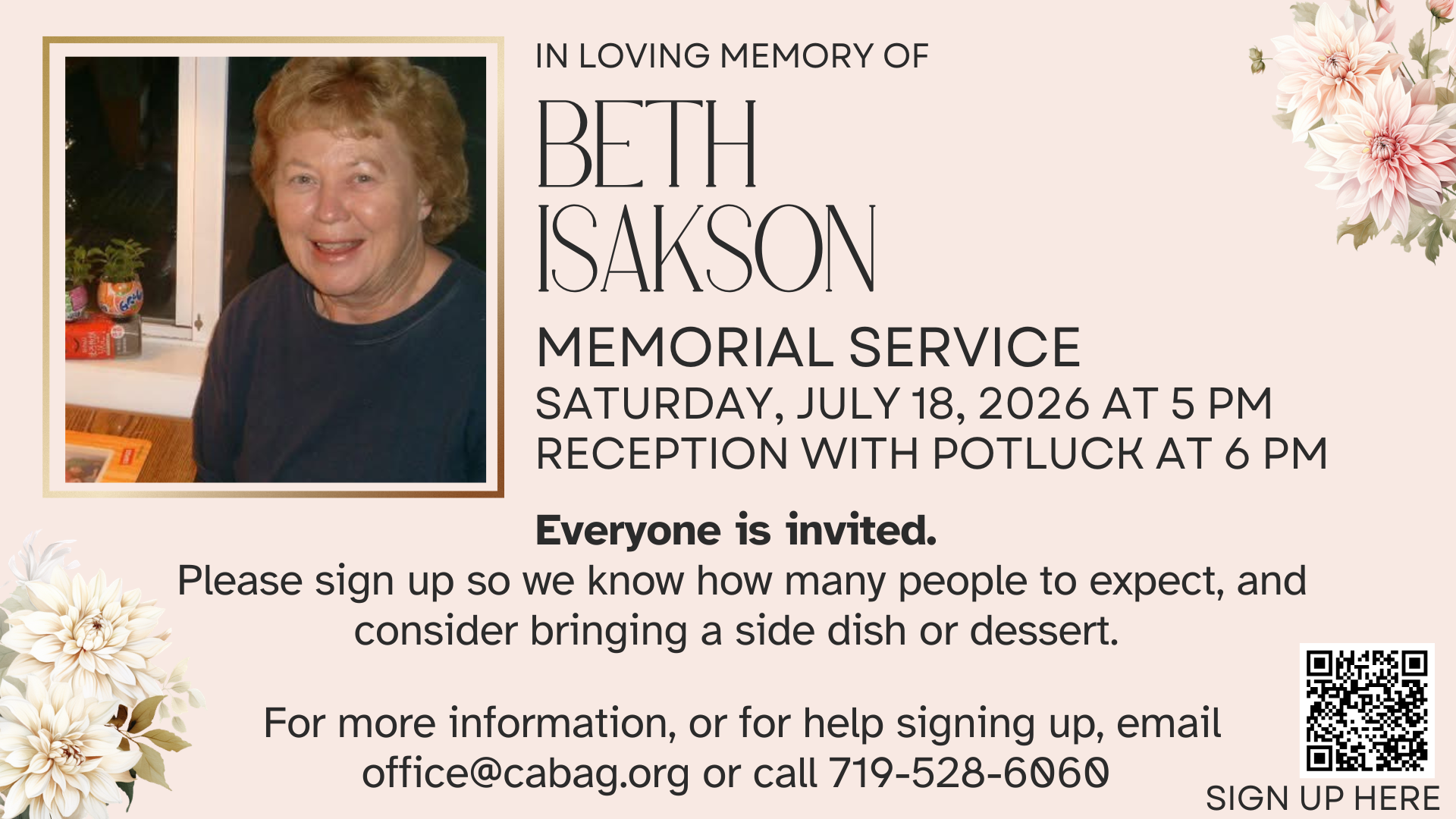 Beth Isakson's Memorial Service