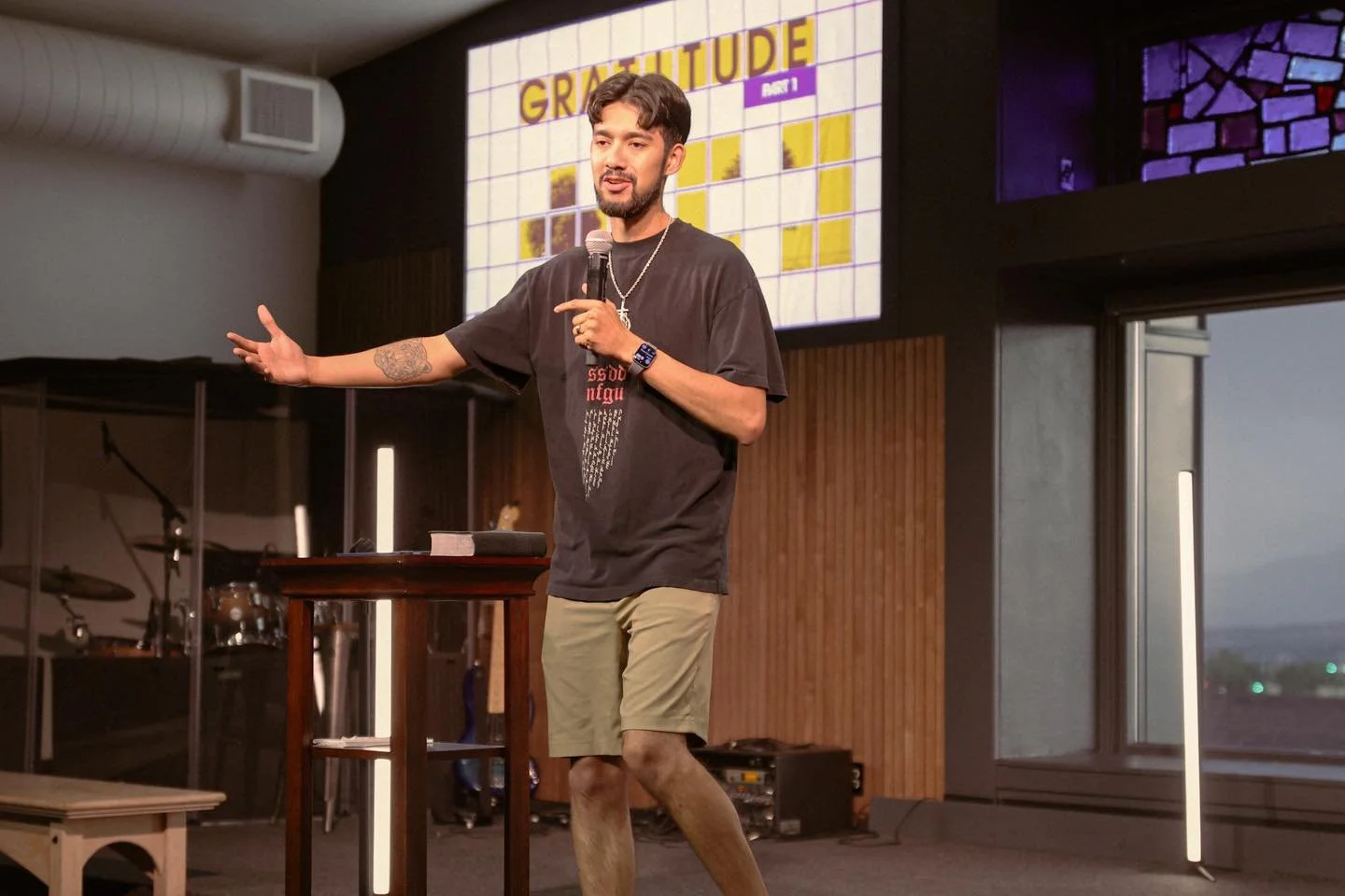 Started our Gratitude series and waxed Pastor Richard&rsquo;s legs! 🙏🦵