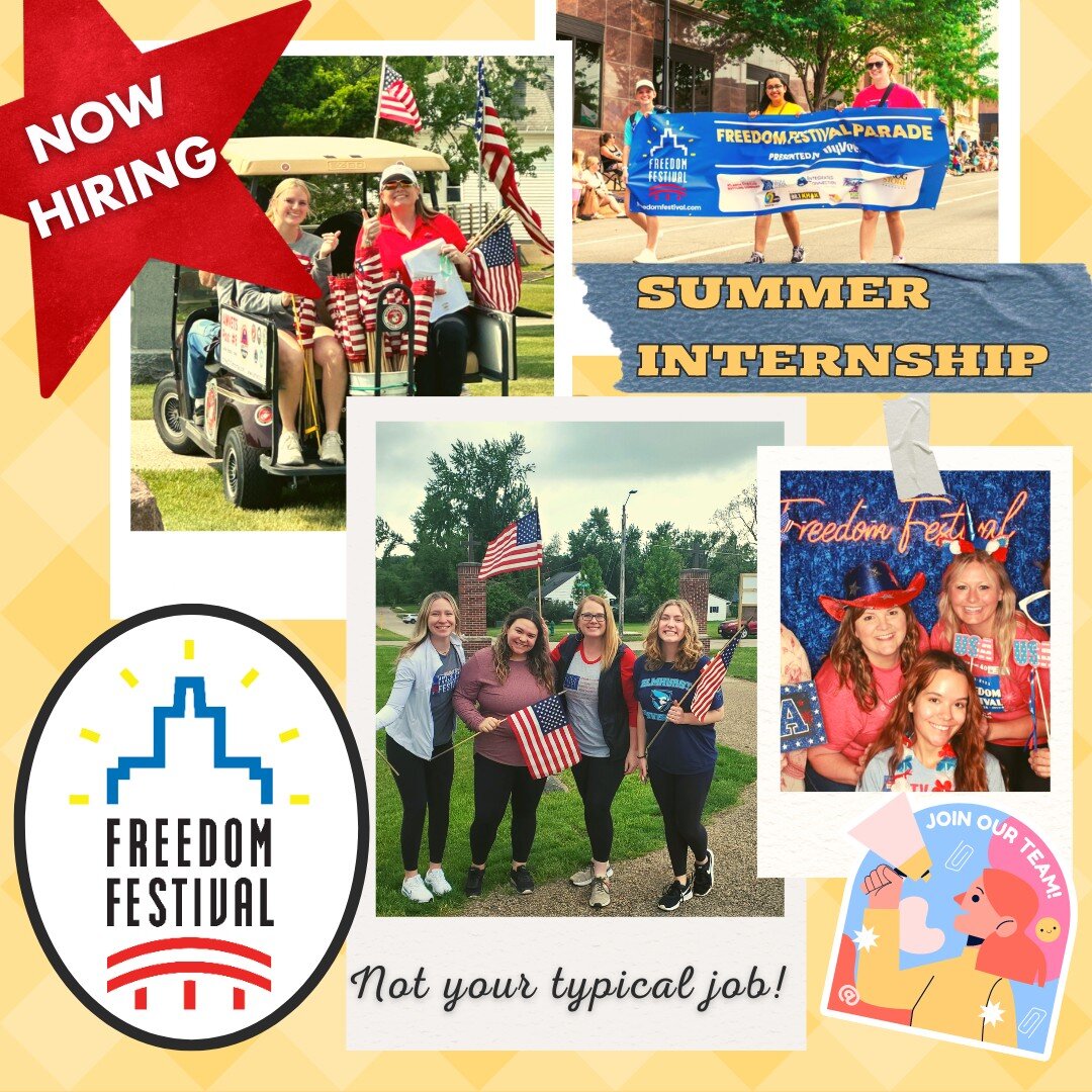 Are you a college student looking for a summer internship!? 

Check out our summer internship opportunity with The Freedom Festival! More information and ways to apply at the link below. 

https://www.freedomfestival.com/intern