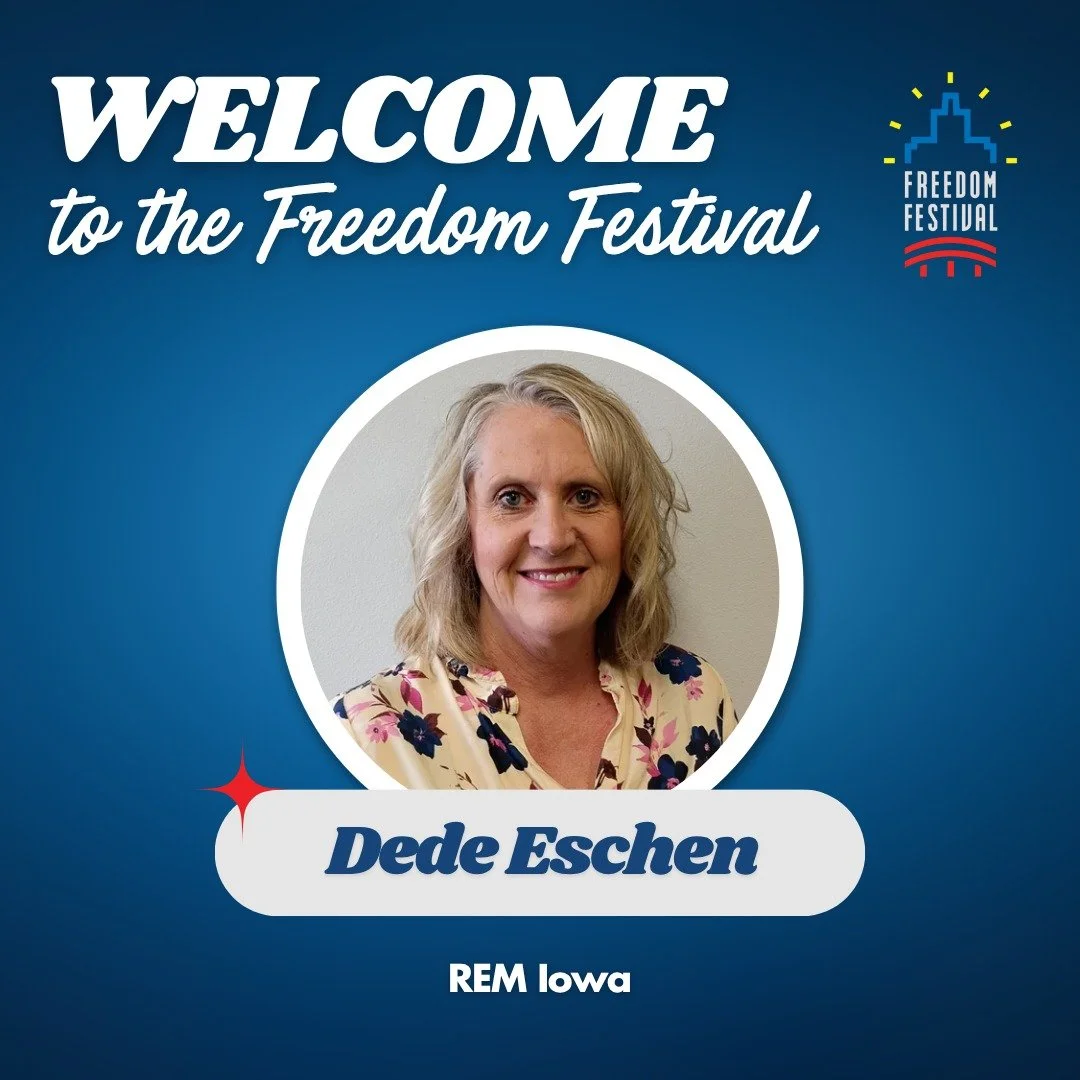 Welcome to the team, Dede! We're proud to have you on the Freedom Festival board as we enter our 43rd festival! ❤💙