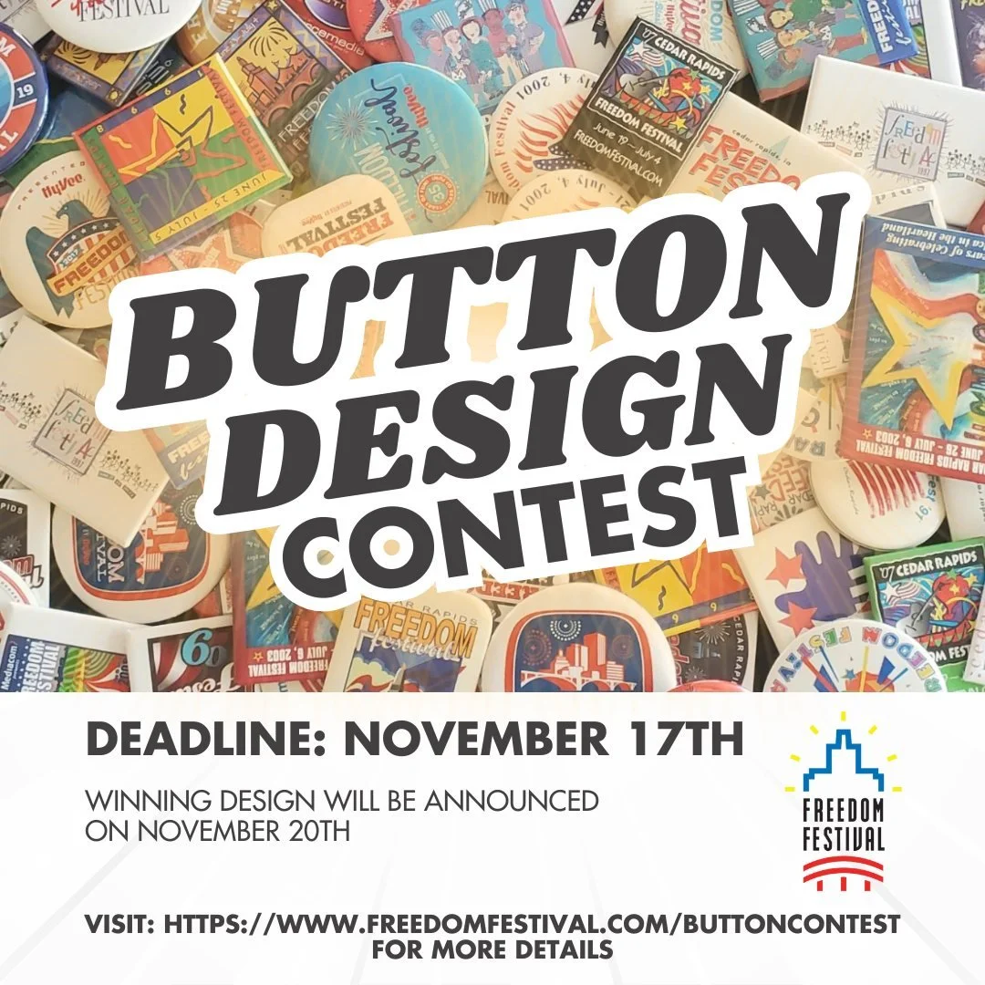 🚨 LAST CALL, CREATIVES! 🚨
It&rsquo;s the final day to submit your 2026 Freedom Festival button designs! 🎨✨
Remember, this year&rsquo;s theme is &ldquo;Let&rsquo;s Party Like It&rsquo;s 1776!&rdquo; 🇺🇸🎉
Send your design in by 11:59 PM TONIGHT.


