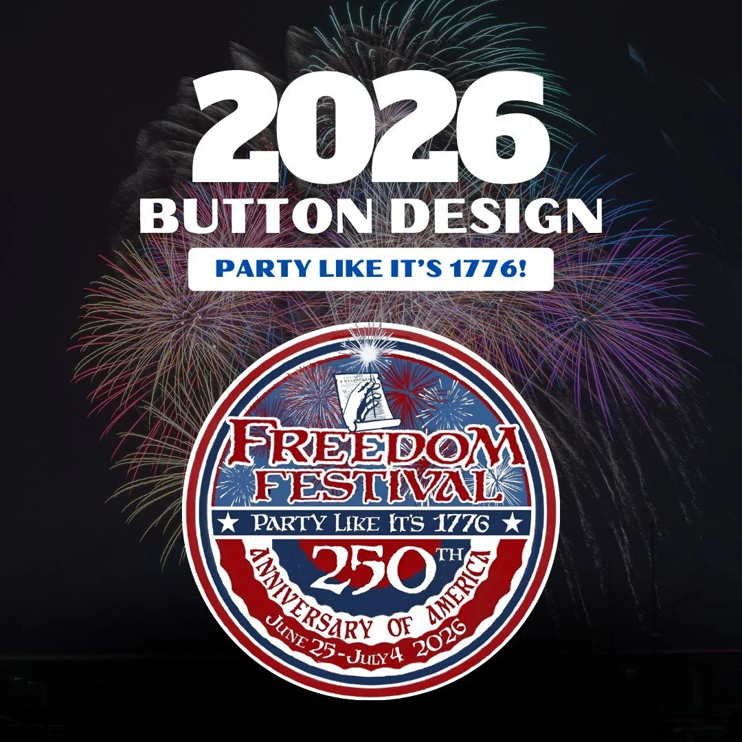 🎉Drumroll, please...🥁 We have our 2026 Freedom Festival Button Design Contest winner! Thank you to everyone who submitted designs, voted for your favorite, and made this year's contest one of the best! We loved seeing the incredible creativity from