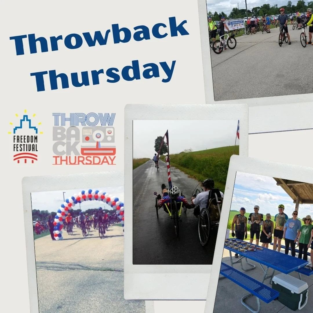 Pedaling down memory lane this #ThrowbackThursday! 🚴&zwj;♂️✨ The Freedom Bike Ride brings together riders of all ages for a fun, patriotic start to Freedom Festival celebrations.
