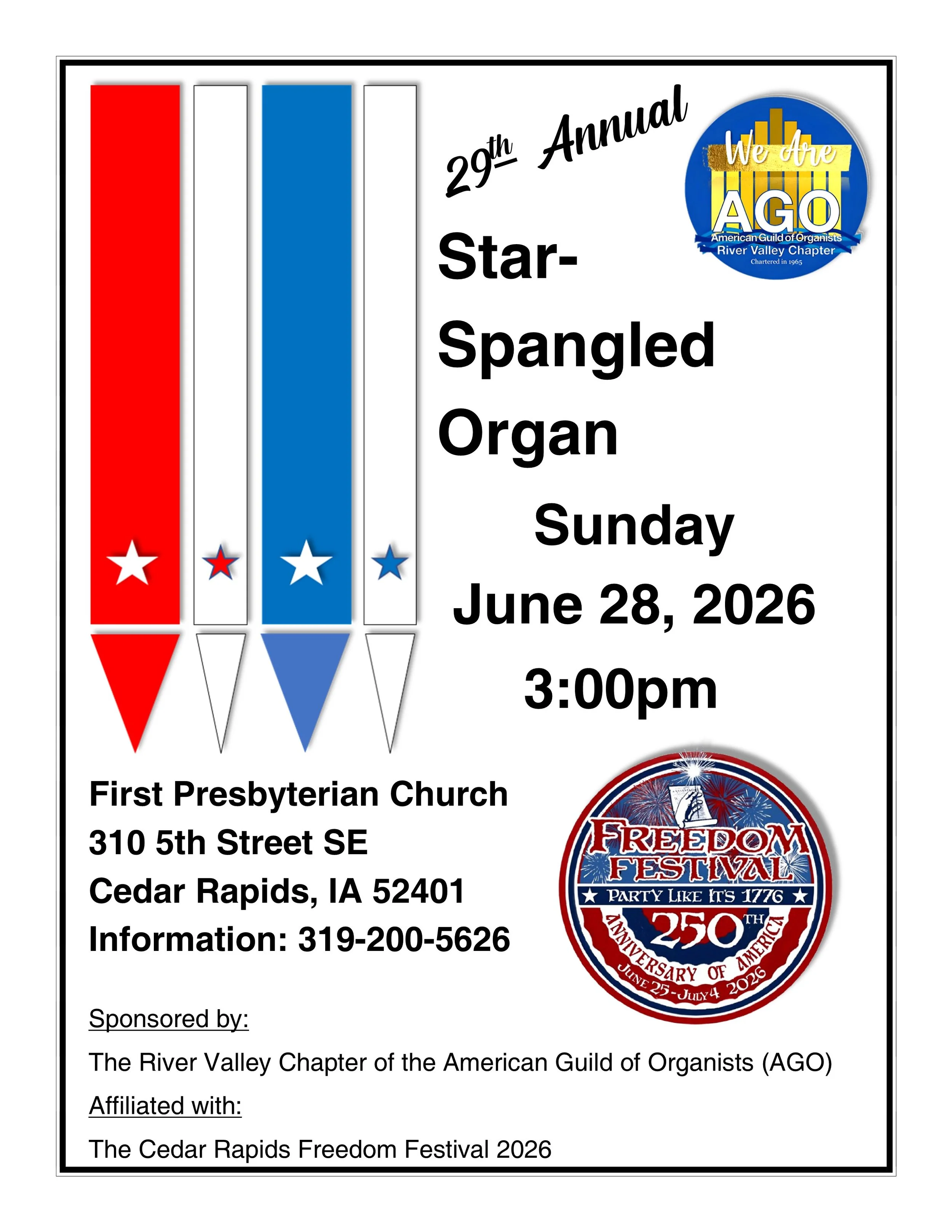 29th Annual Star-Spangled Organ Concert