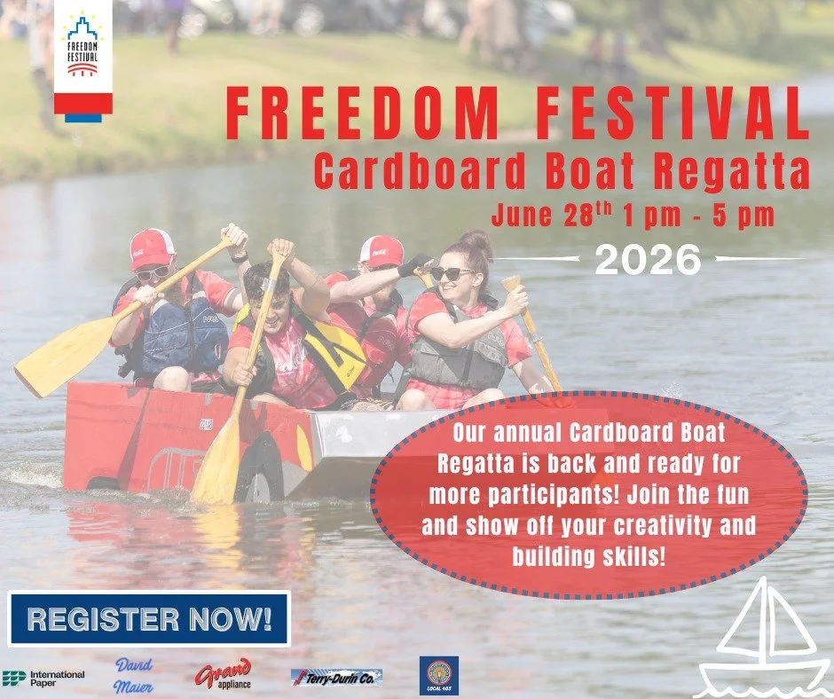 🚤🎉 The Cardboard Boat Regatta is BACK, and registration is officially OPEN!

Get ready for an action-packed event where creativity meets competition! Taking place on June 28th from 1 PM - 5 PM! Build your boat, gather your crew, and race your way t
