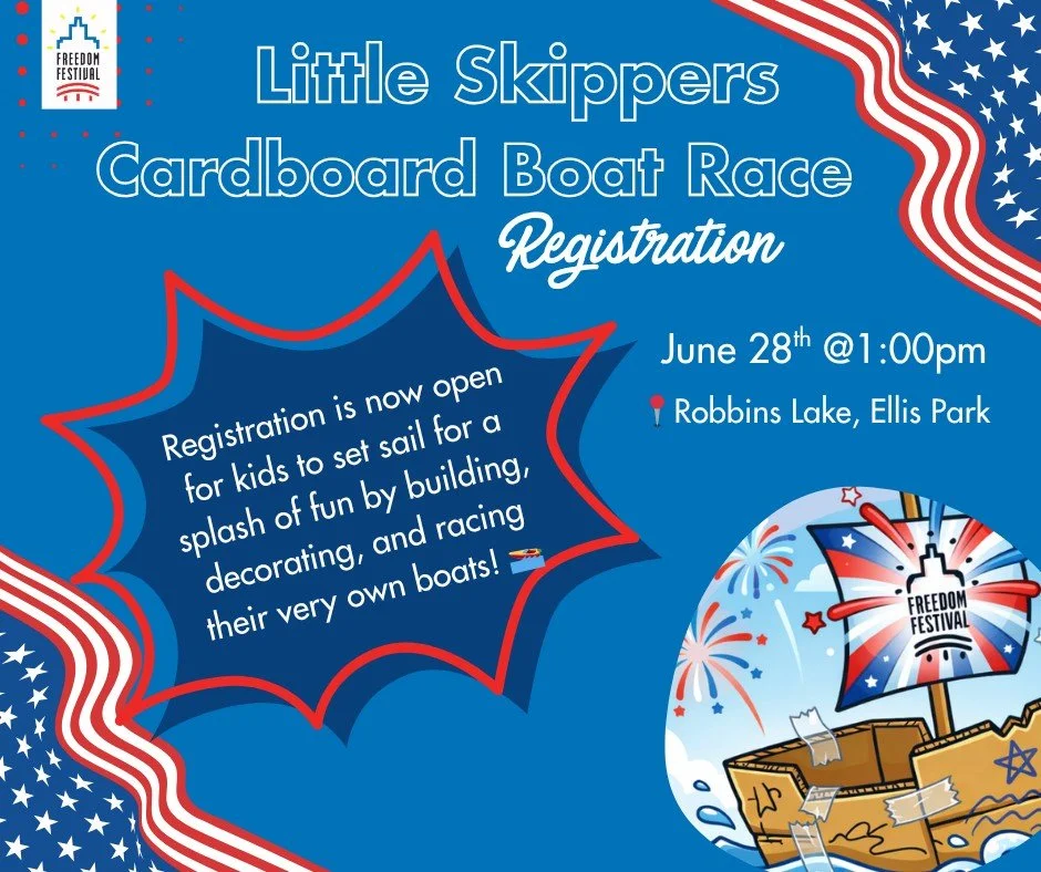 🚤 Registration is NOW OPEN! 🎨

New this year, our Little Skippers Boat Race brings a fun, kid-friendly twist to one of our favorite traditions! Each participant will receive cardboard to take home and transform into their very own creative boat des
