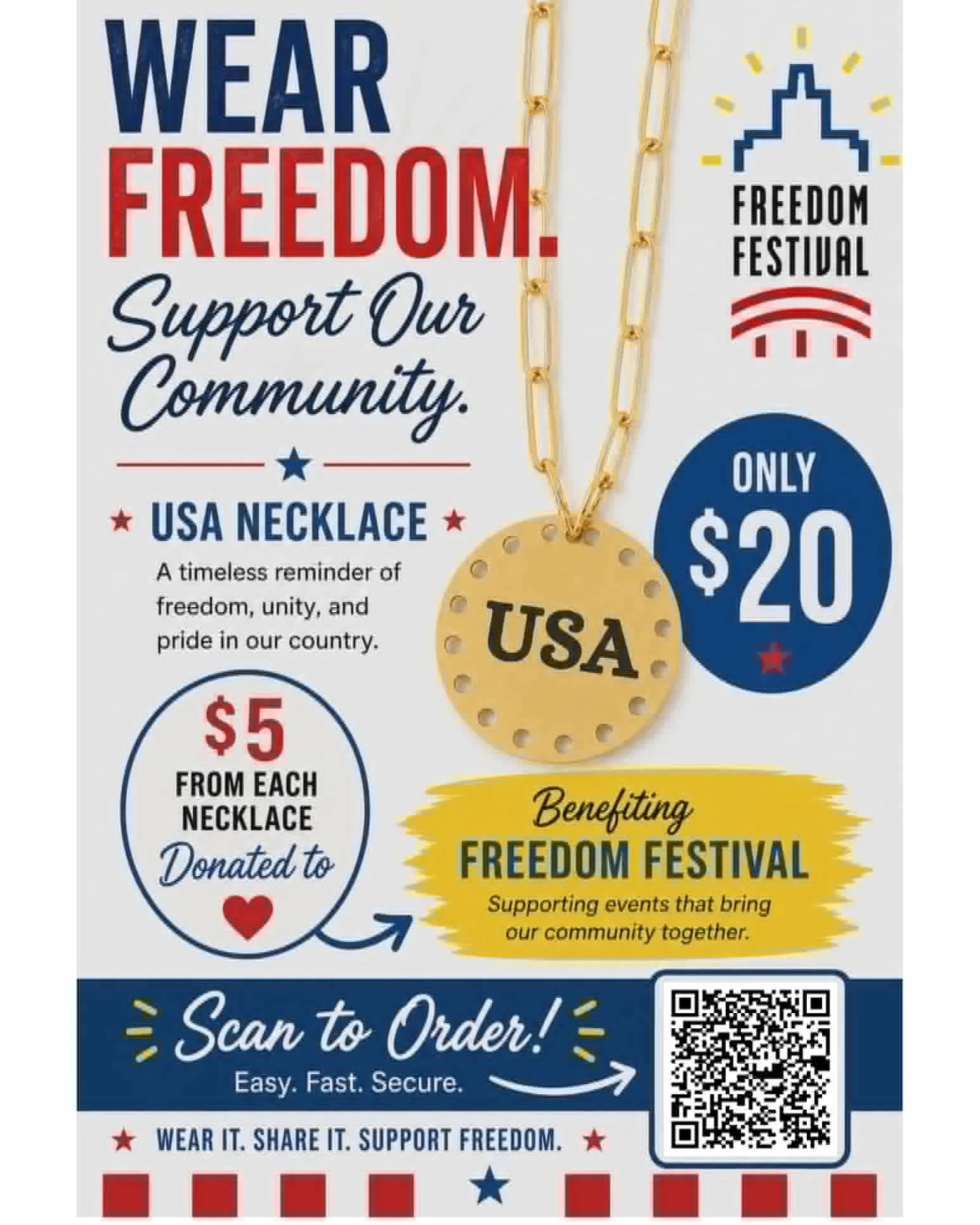 We&rsquo;re excited to announce our collaboration with Kara Smith  of Now and Forever Linx&rsquo;d with Kara! Her beautiful patriotic necklaces are perfect for your 4th of July festivities or everyday wear, and for every necklace sold, Kara will dona