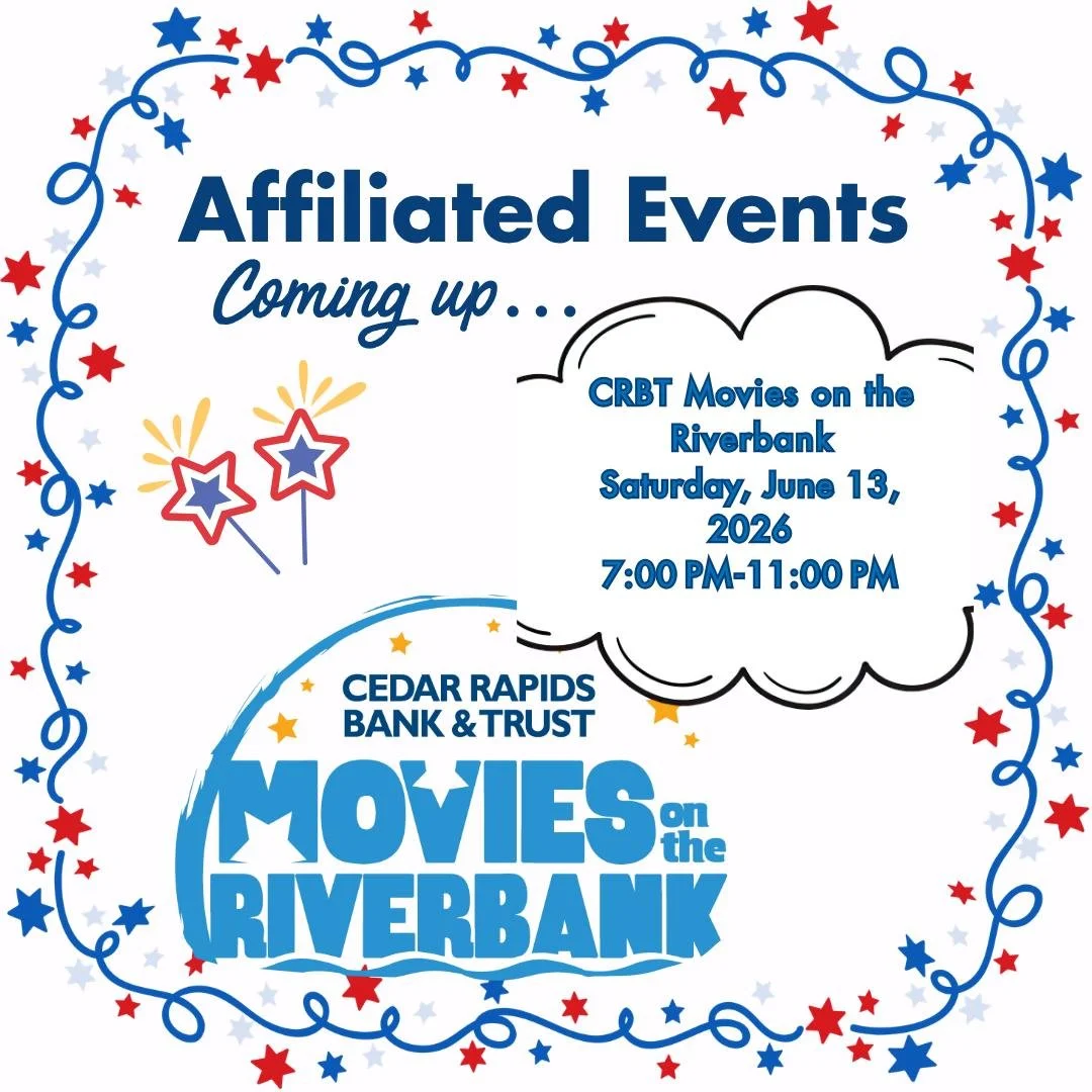 Cedar Rapids Bank &amp; Trust Movies on the Riverbank is back as the second Affiliated Event of the Freedom Festival! 🎬✨ Bring your family and friends out for a fun filled evening under the stars featuring Zootopia 2.

The event will take place at t