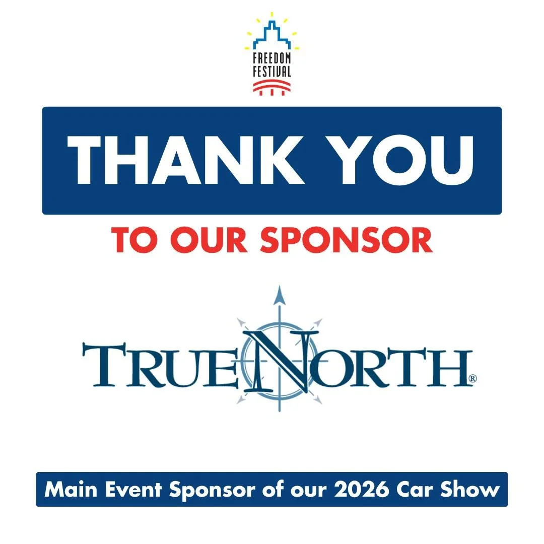 🚗✨ Sponsor Spotlight! ✨🚗

A huge thank you to TrueNorth , the Main Event Sponsor of our 2026 Car Show!

Their generous support helps make this incredible event possible. As a nonprofit organization, Freedom Festival relies on the support of our spo