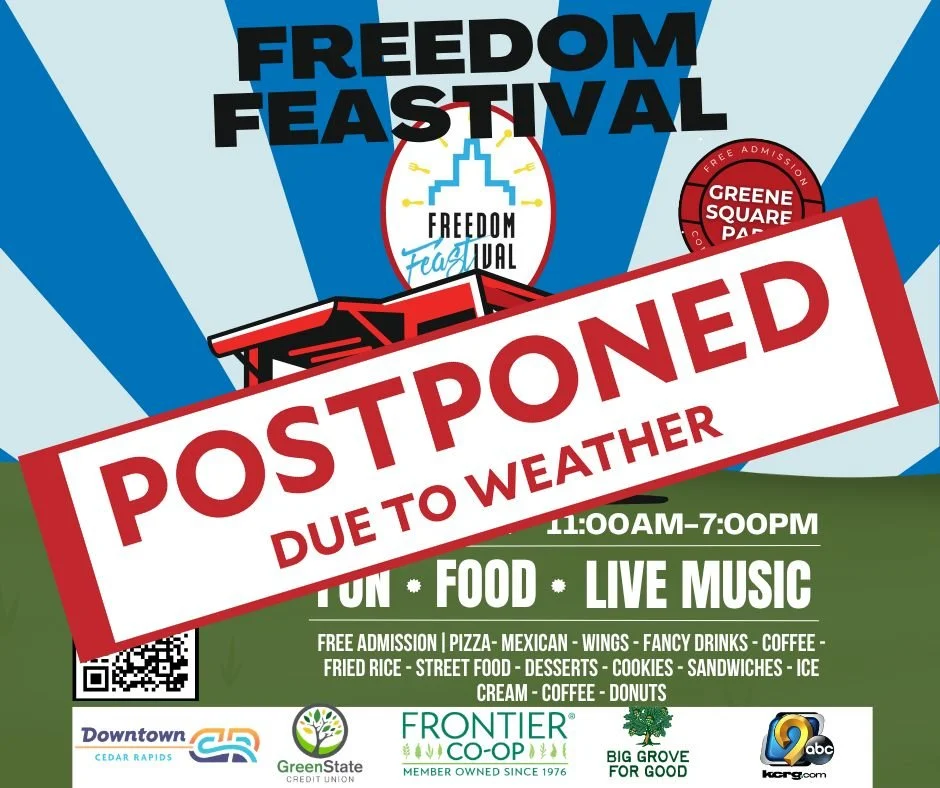 📢 Freedom Feastival Update 📢

After closely monitoring the weather forecast, we have made the difficult decision to reschedule tomorrow's Freedom Feastival.

This event is an important fundraiser for our organization, and we want to ensure the best
