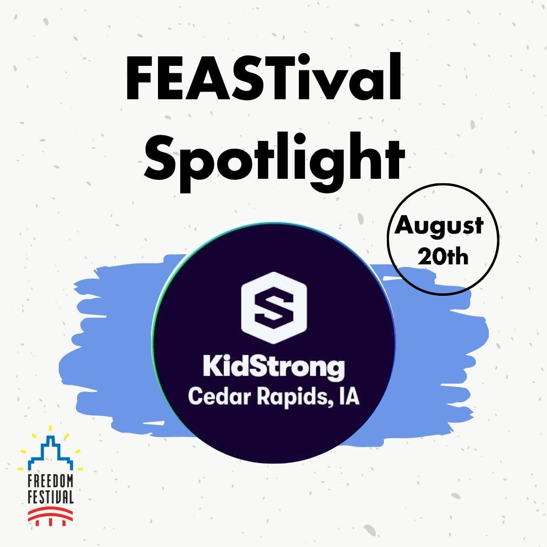 📣 FEASTival Community Vendor Spotlight! 📣

Help us welcome KidStrong Cedar Rapids to this year's FEASTival! 💪🧠 

KidStrong is a science-based child development program designed to help children 6 months to 11 years old build strength, confidence,