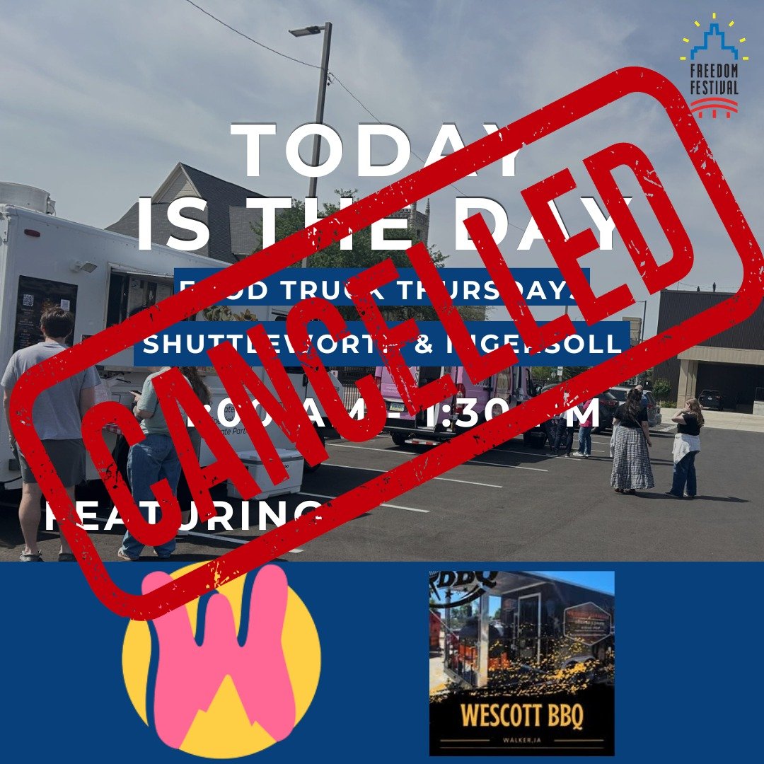 🌧️ FOOD TRUCK THURSDAY CANCELLED 🌧️

Unfortunately, today&rsquo;s Food Truck Thursday has been cancelled due to rain and severe winds.

We sincerely apologize for the inconvenience, especially to those who join us each week! The safety of our vendo
