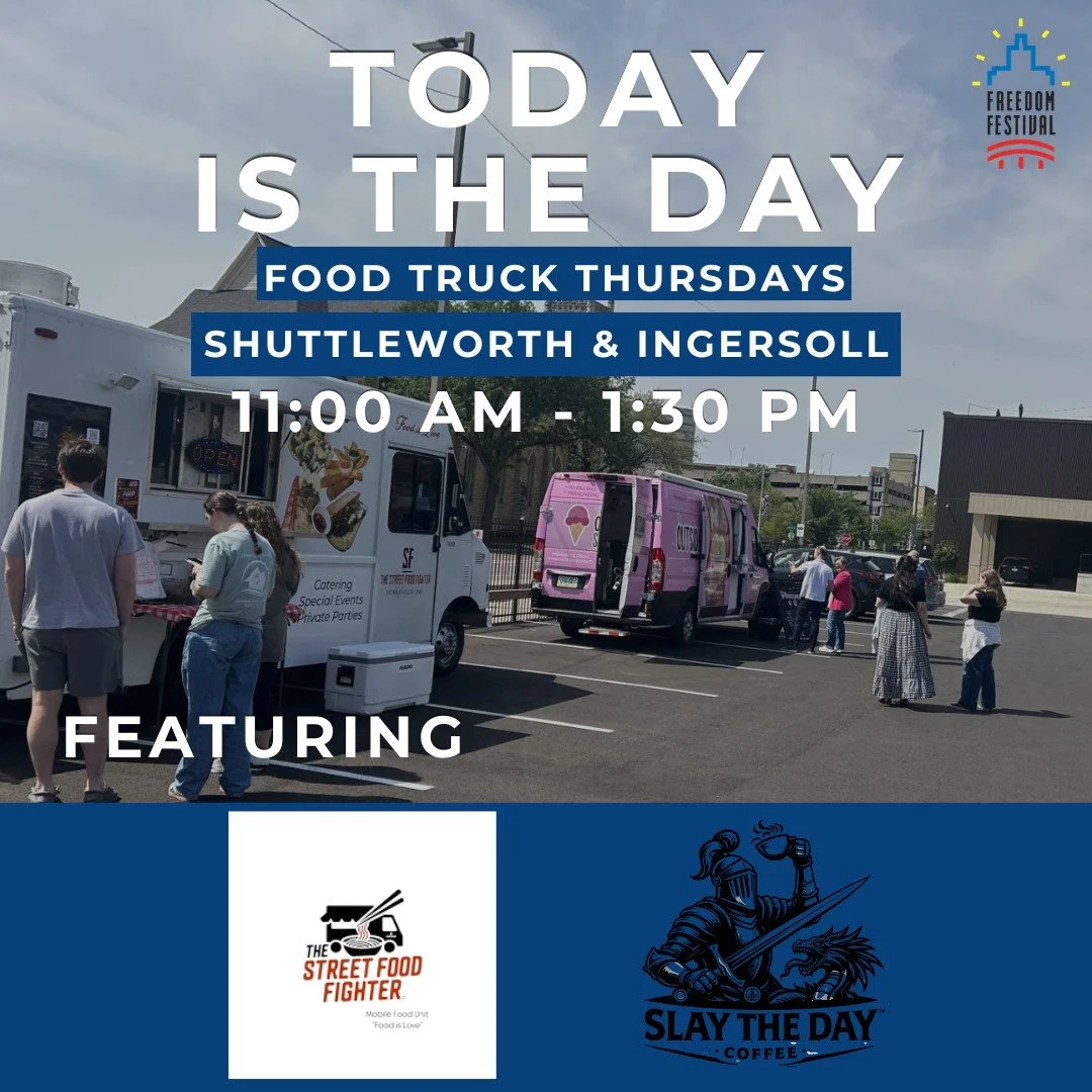 🚚🎉 TODAY IS THE DAY!

It&rsquo;s our FINAL Food Truck Thursday of the season! Join us for one last delicious lunch featuring The Street Food Fighter Mobile Food Unit  and Slay The Day Coffee! 🍴☕

📍 Shuttleworth &amp; Ingersoll, P.L.C. 
⏰ 11:00 AM