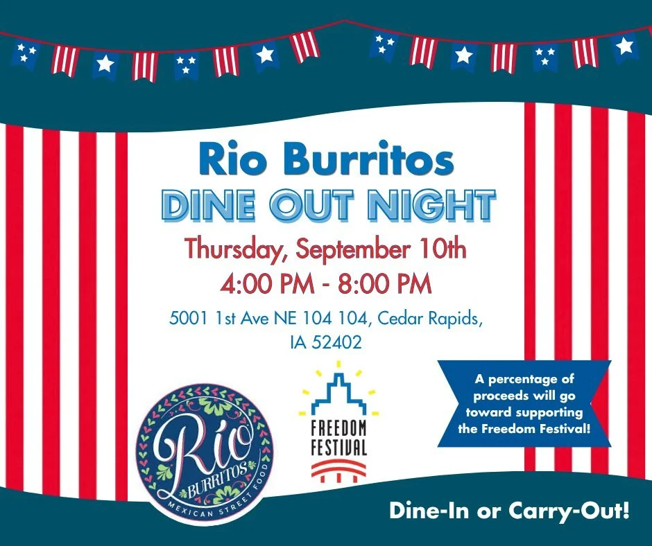 🌮 Tomorrow&rsquo;s dinner plans are covered! ❤️💙

Don&rsquo;t forget to join us TOMORROW for our Dine Out Night at Rio Burritos!

Stop by between 4:00&ndash;8:00 PM and enjoy some delicious Mexican street food &mdash; including favorites like their