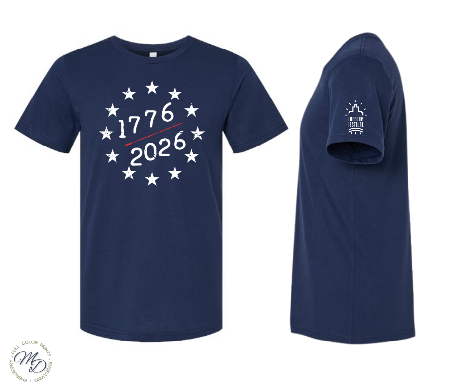 America 250 Navy Patriotic T-Shirt