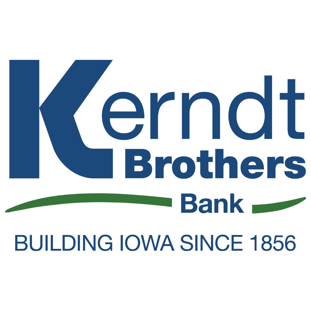 Kerndt Brothers Bank logo with the text 'Building Iowa Since 1856'.