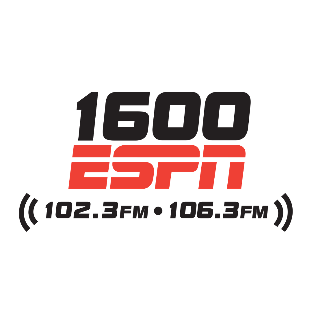 1600 ESPN logo in black and red text on white background