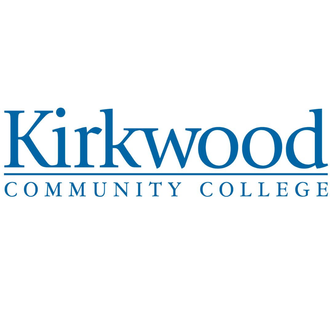 Kirkwood Community College logo in blue text on a white background.