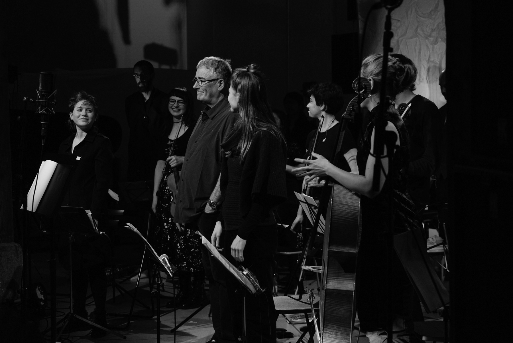 Fred Frith und Sonic Basel Stage Band. Foto von Michelle Ettlin.