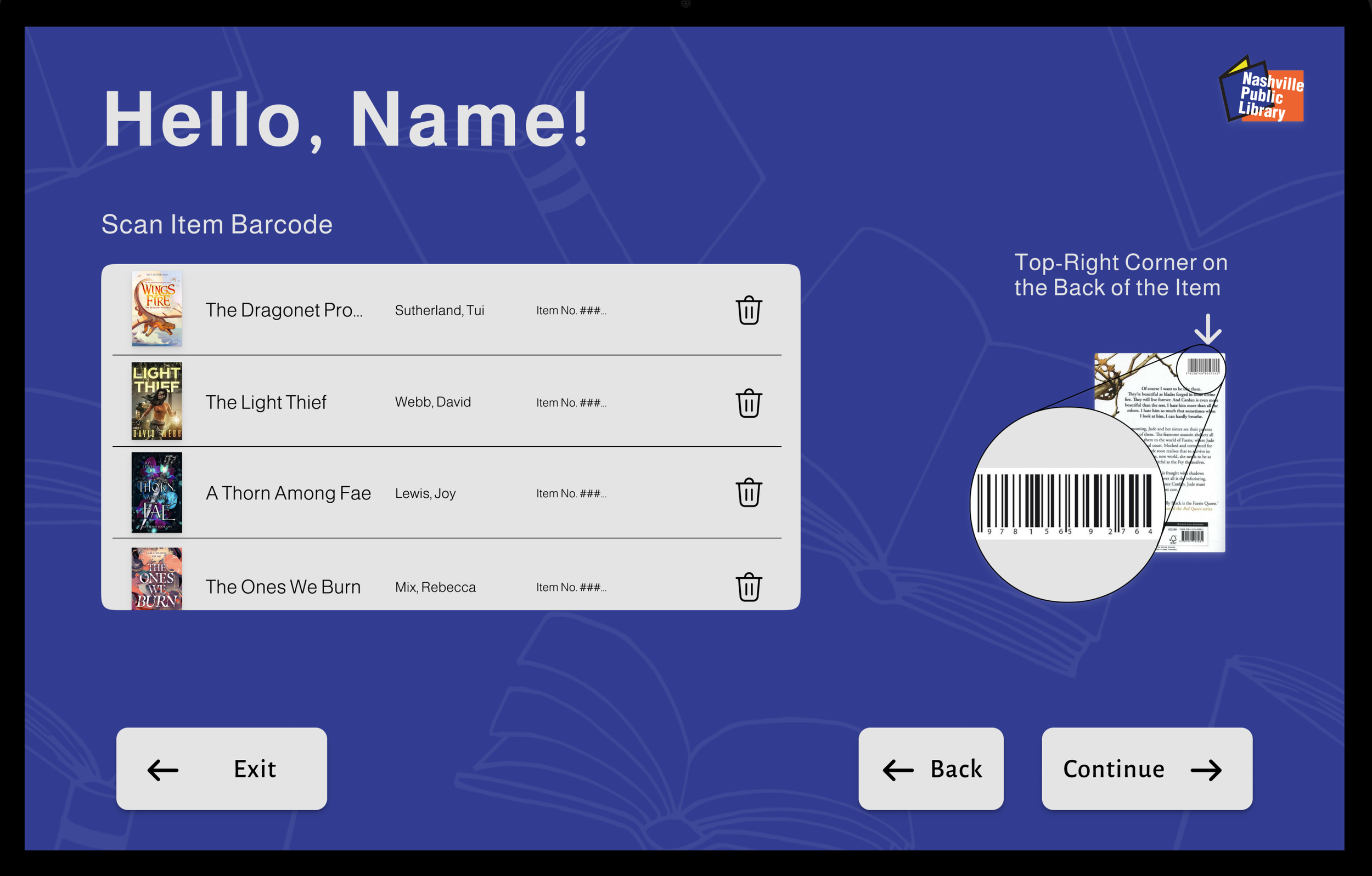 Library Self-Checkout System — Myriah J. Webb | Web Designer