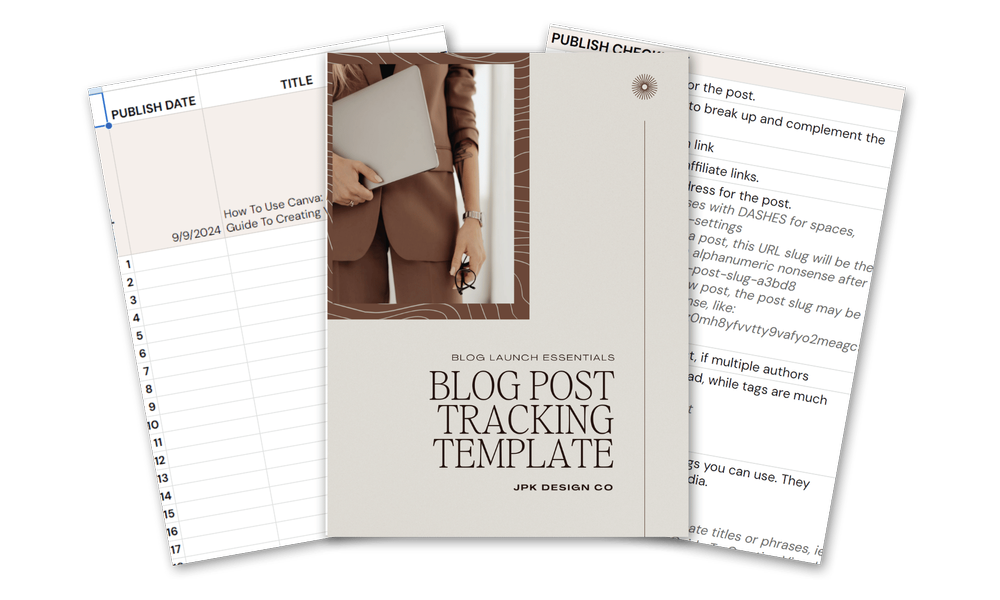 Blog Post Tracker Template | JPK Design Co