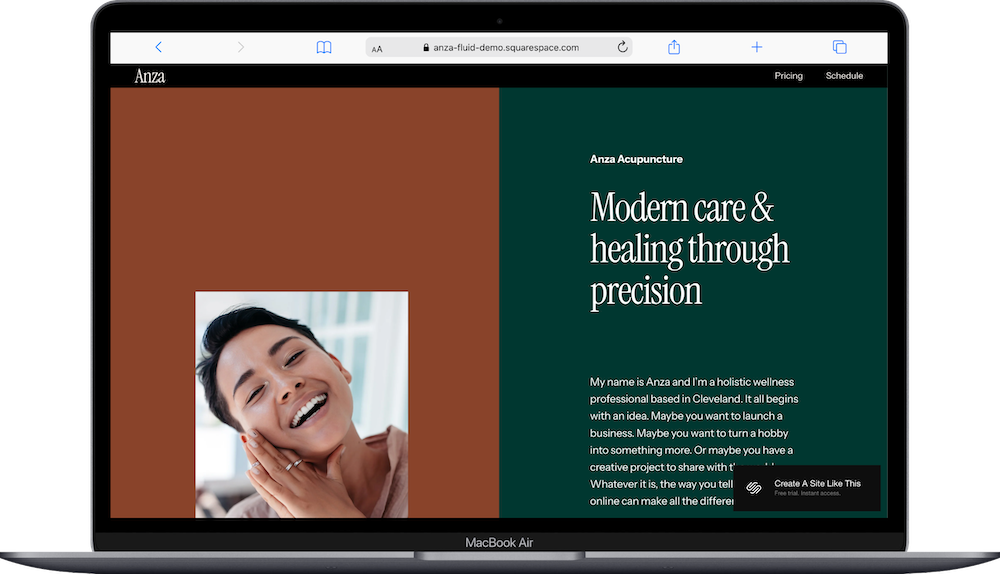 Anza Squarespace Template Review