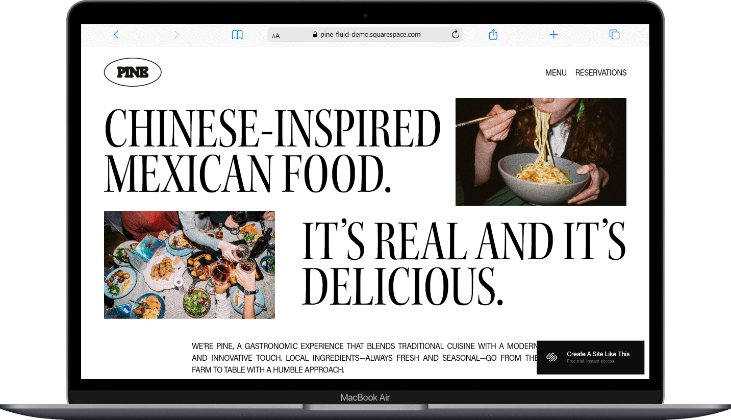 Pine Squarespace Template Review