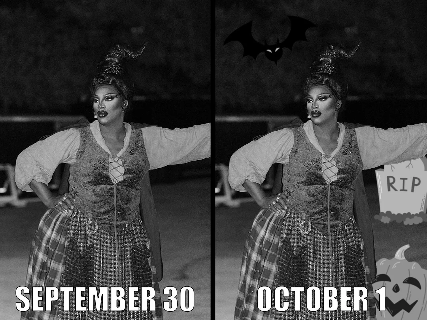 Sept 30th vs Oct 1st

I&rsquo;m Mary no matter the month, get your tickets today to see @hokuspokuslive before all hallows eve (link in bio)!