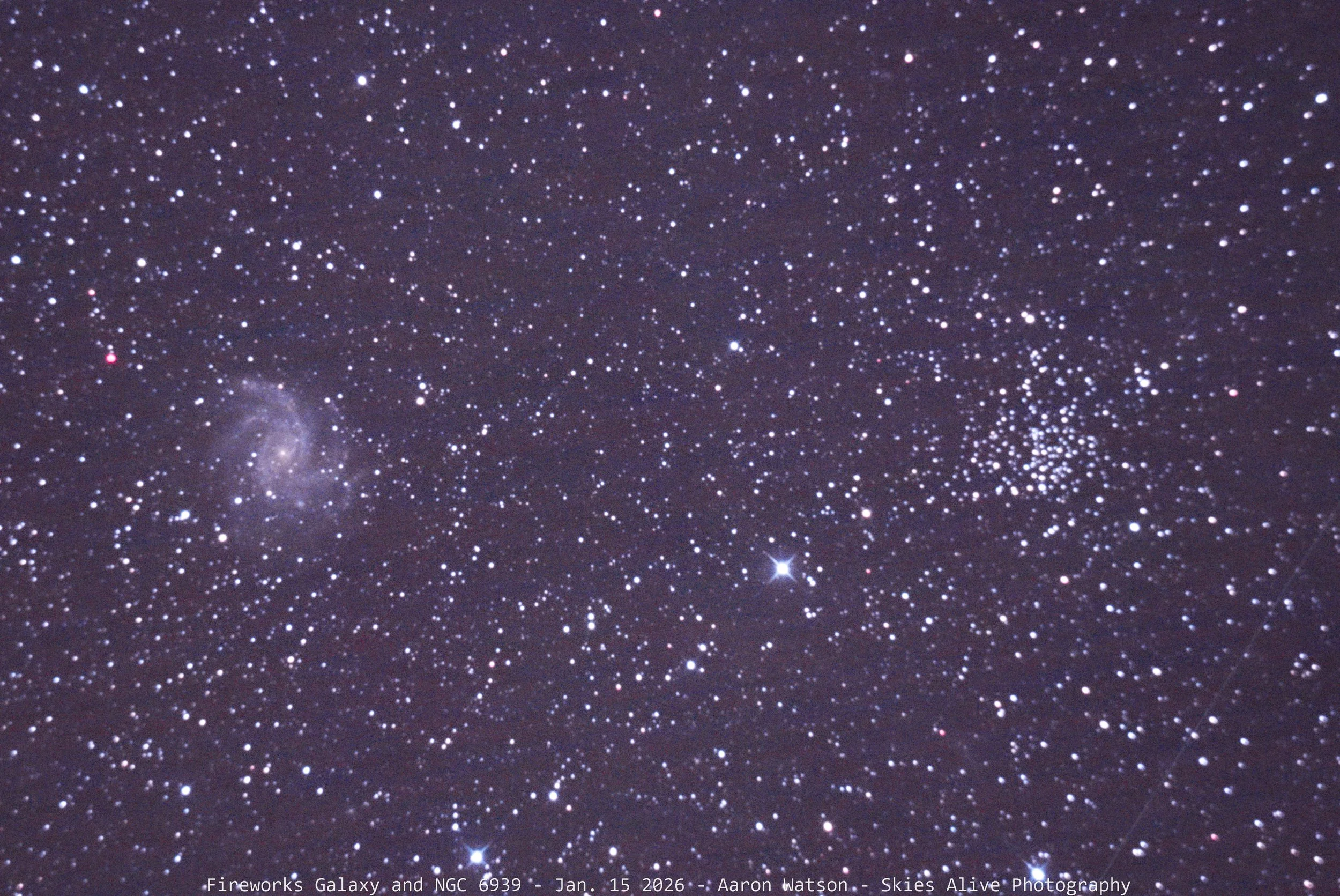 2 in the view... Fireworx Galaxy and cluster