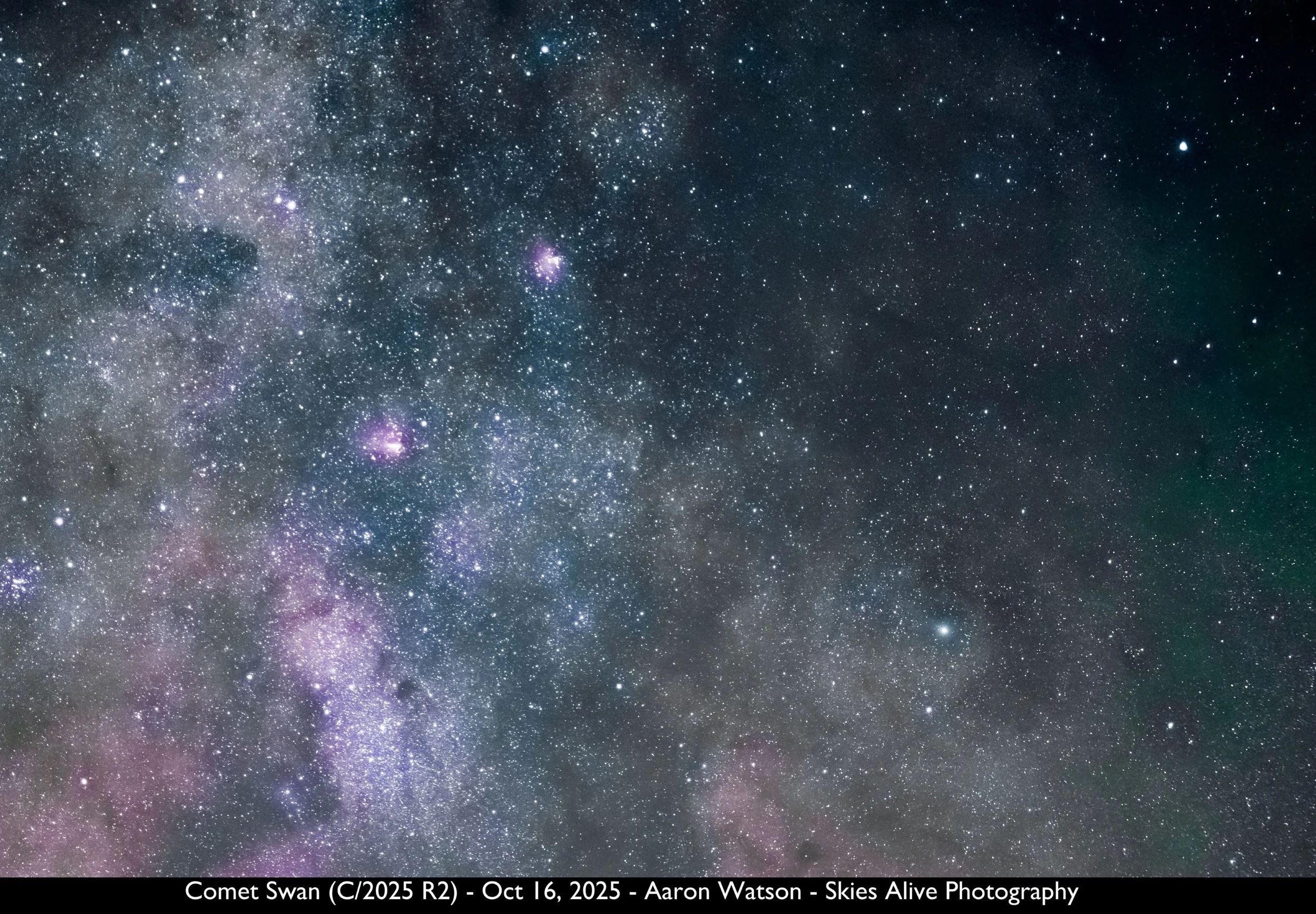 Comet Swan and Milky Way