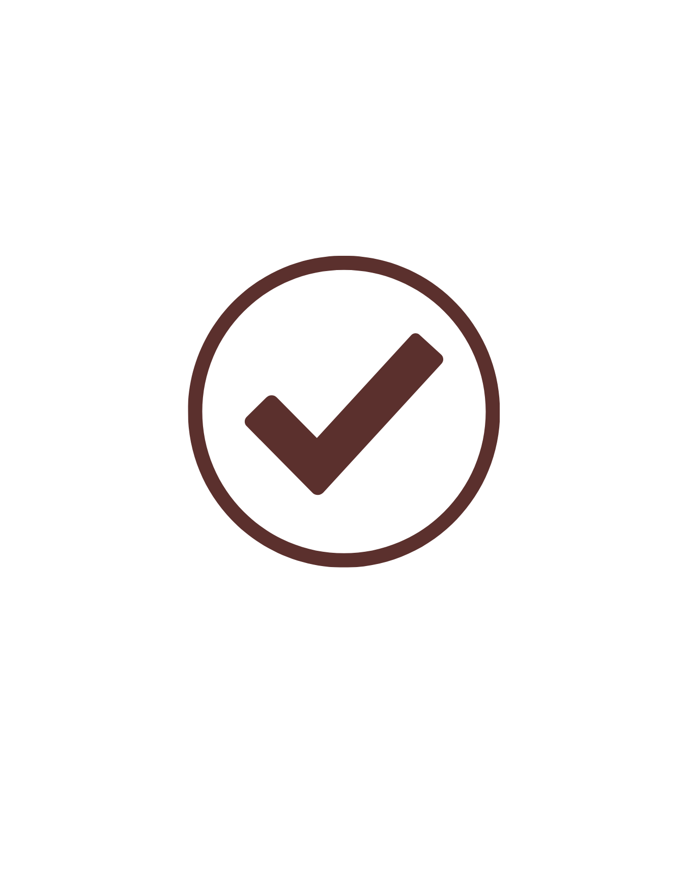 An image of a check mark inside of a circle icon.