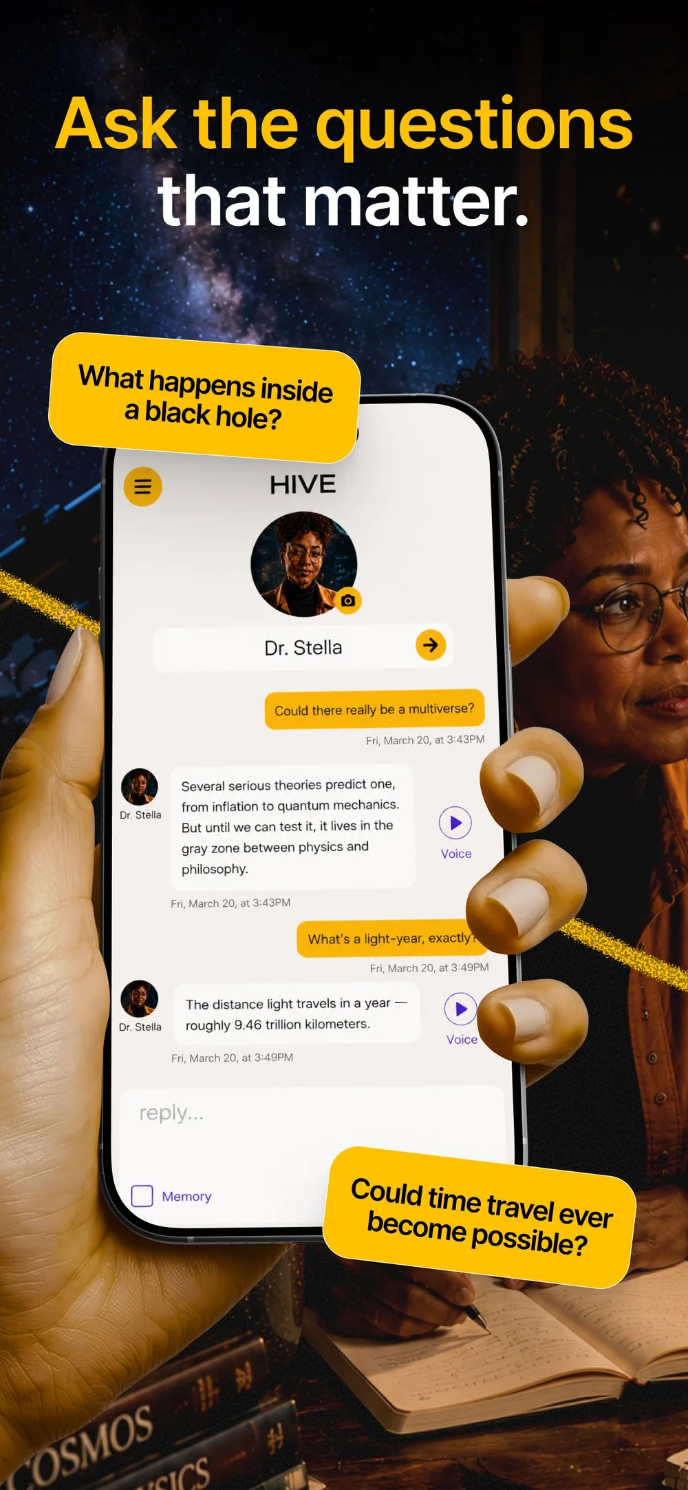 Voice messaging and daily motivations