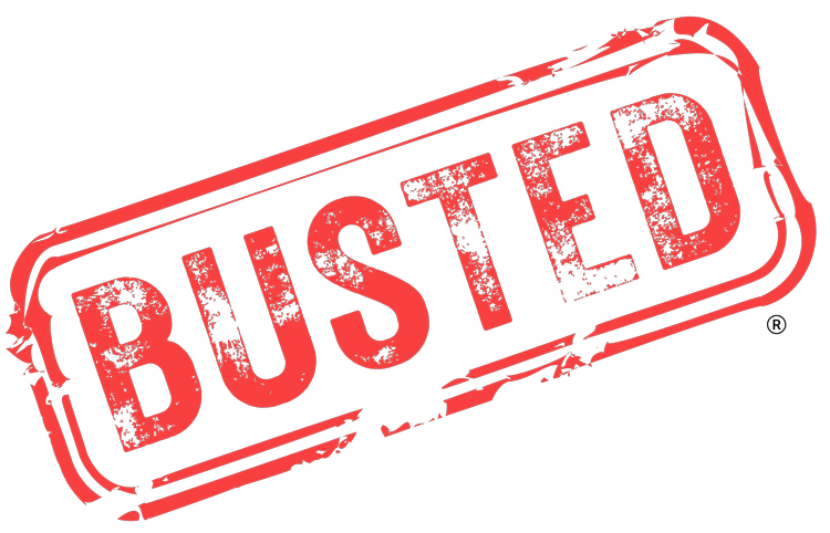 BUSTED stamp