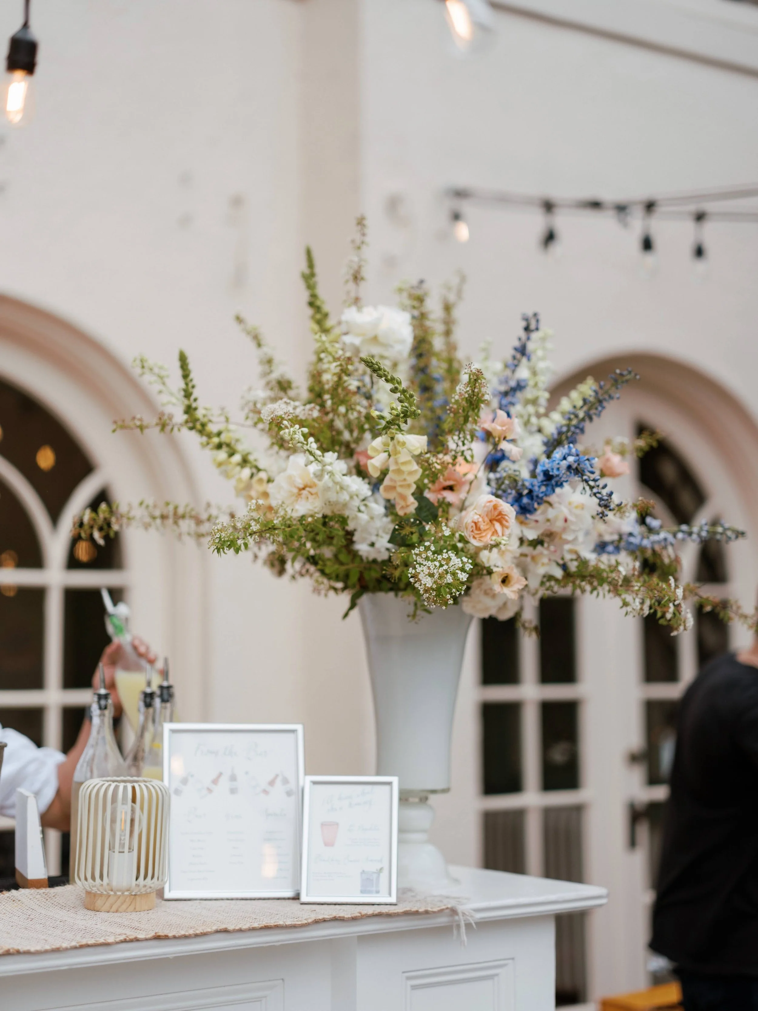 Wedding Flower Urn Cocktail House | Franny Pullin Photography