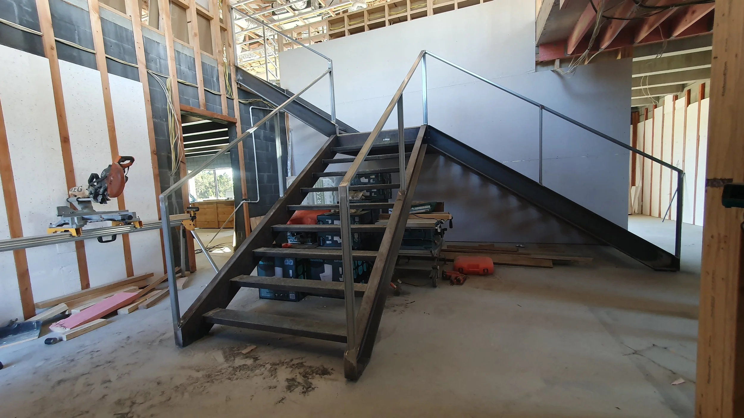 Steel staircase