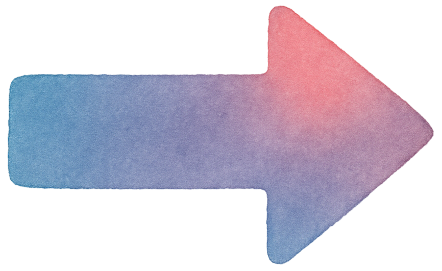 Gradient pastel-colored arrow pointing to the right
