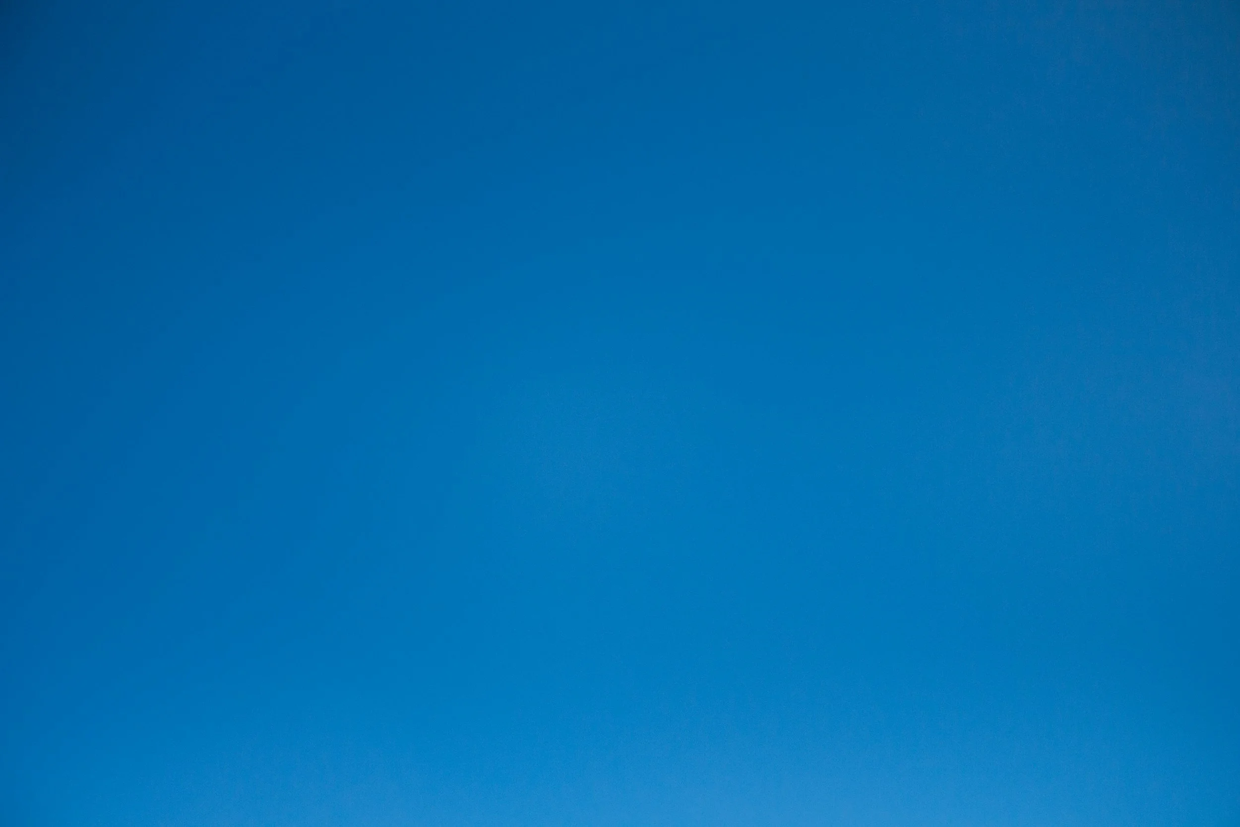 Clear blue sky with no clouds.