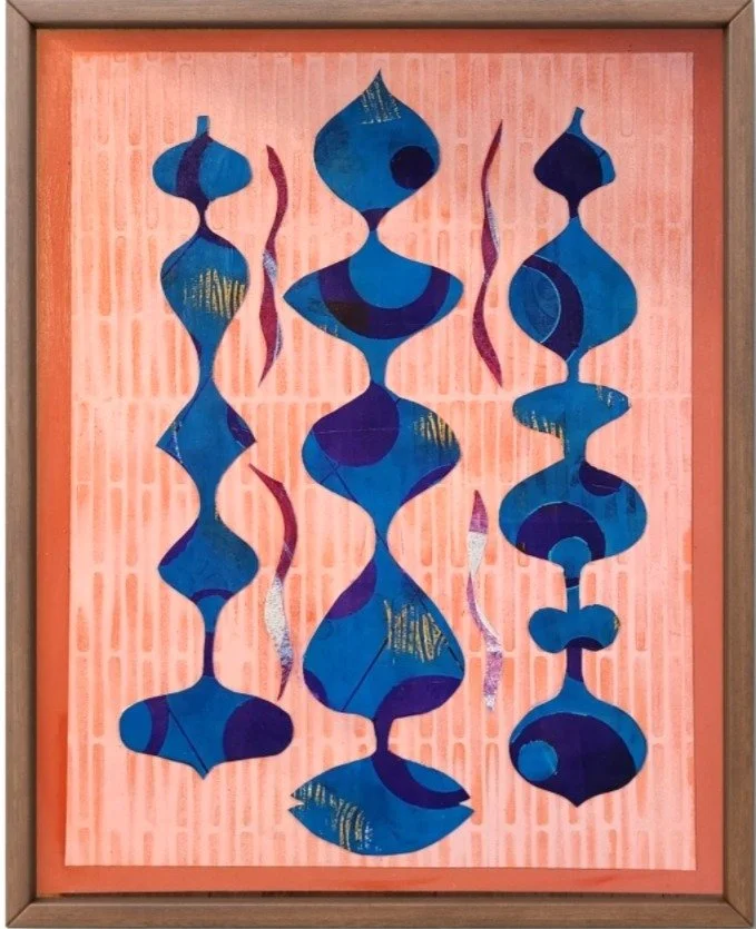 Celebration - Vibrant colors create lively contrast which gives this piece a festive quality that is celebratory and bright. Joyful and alluring this piece brings light and happiness to your favorite space. Inspired by the hanging wire sculptures of 